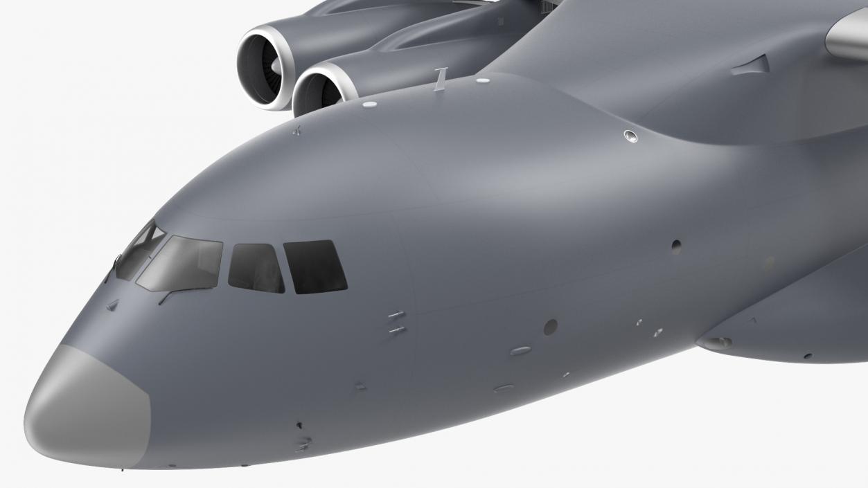 3D model Large Military Transport Aircraft Flight