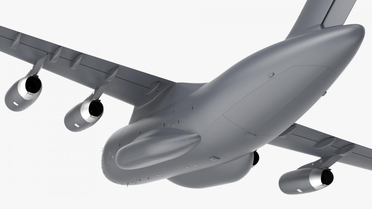 3D model Large Military Transport Aircraft Flight