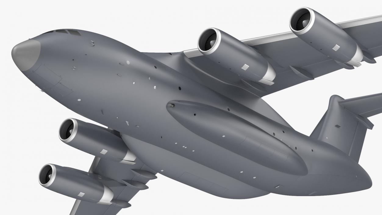 3D model Large Military Transport Aircraft Flight