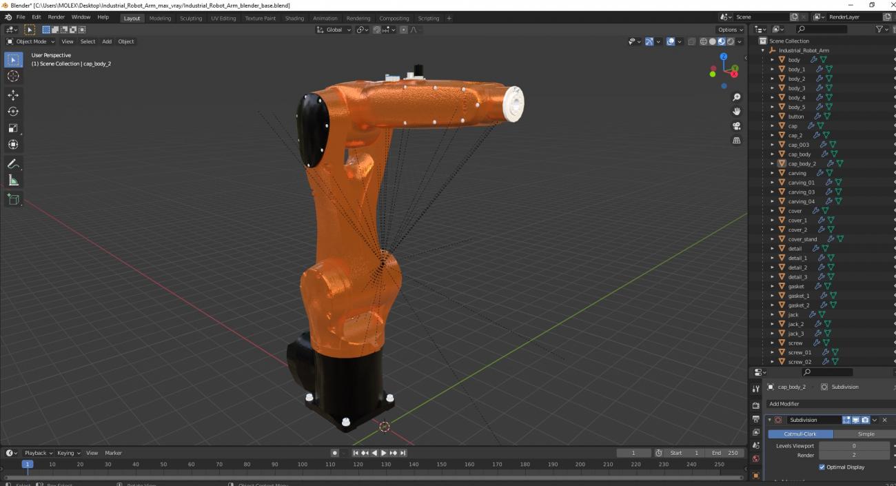 Industrial Robot Arm 2 3D