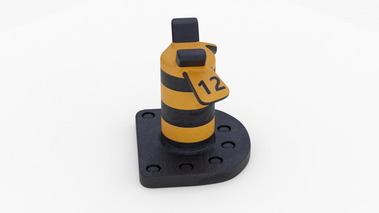 3D Mooring Bollard Stripes model