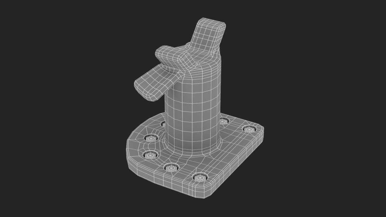 3D Mooring Bollard Stripes model