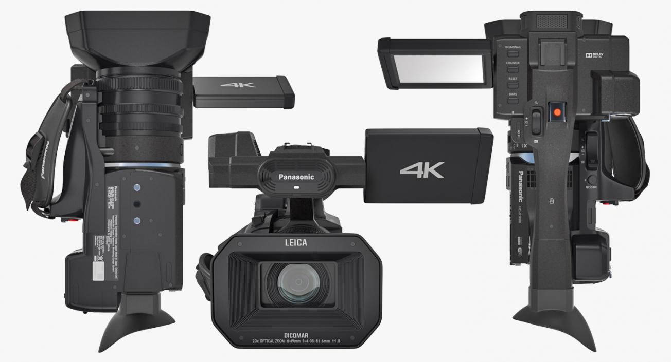 3D Full HD Camcorder Panasonic HC X1000 Rigged model