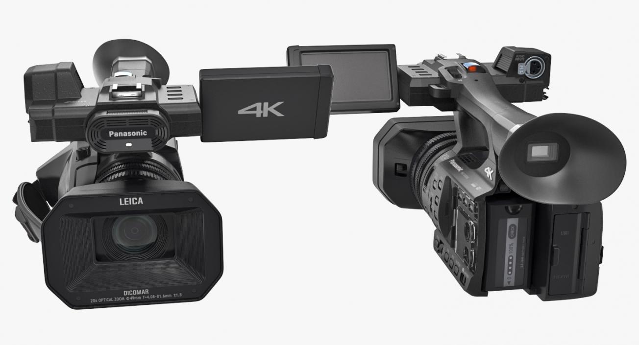 3D Full HD Camcorder Panasonic HC X1000 Rigged model