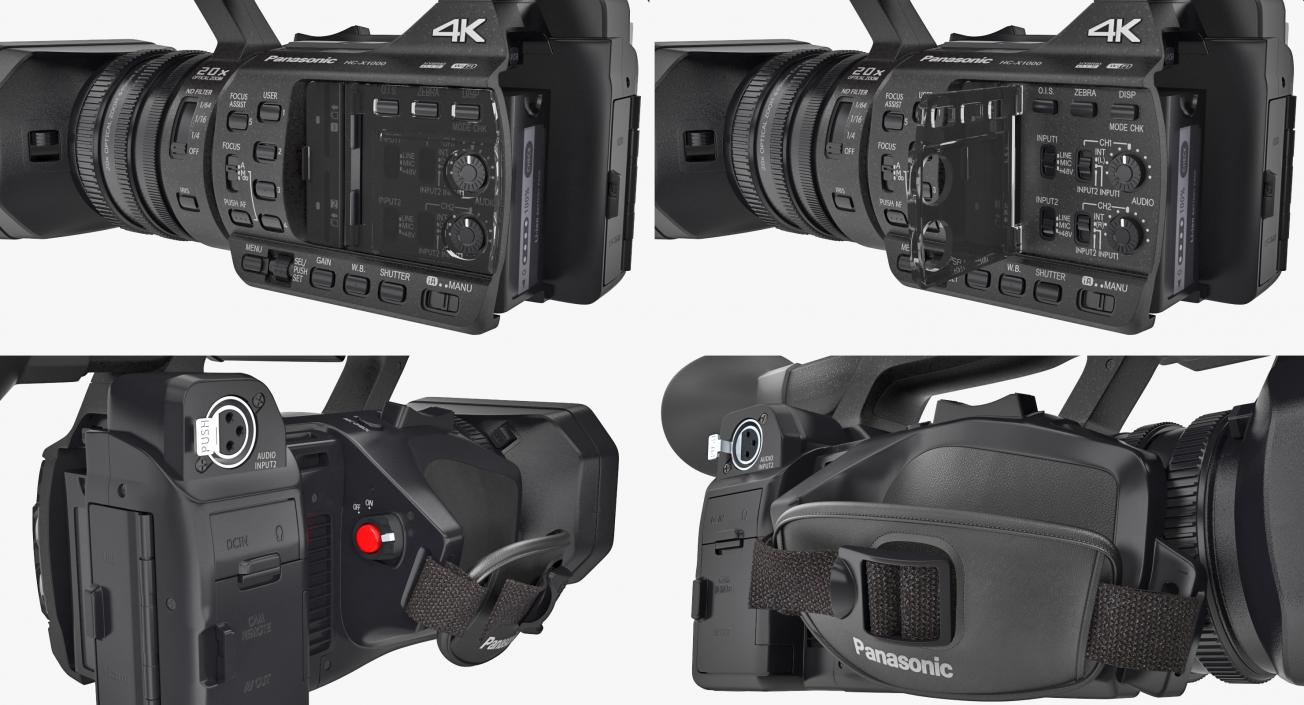 3D Full HD Camcorder Panasonic HC X1000 Rigged model