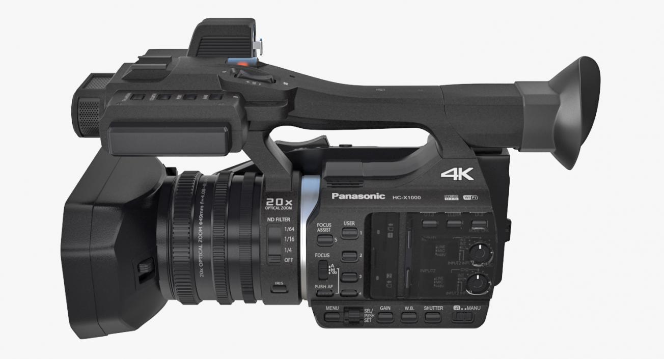 3D Full HD Camcorder Panasonic HC X1000 Rigged model