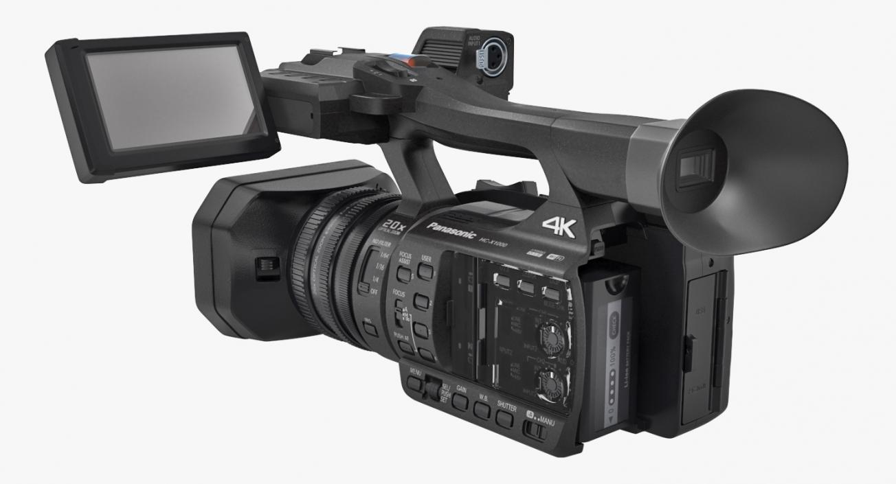 3D Full HD Camcorder Panasonic HC X1000 Rigged model