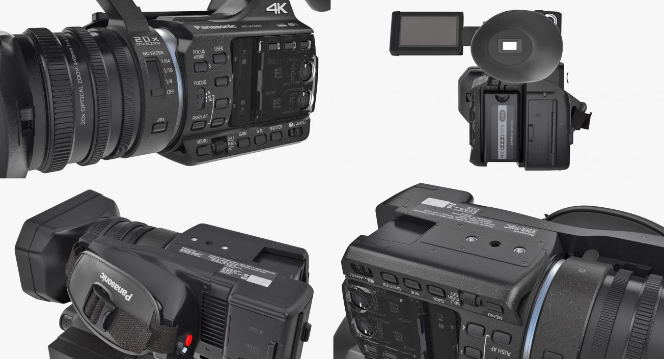 3D Full HD Camcorder Panasonic HC X1000 Rigged model