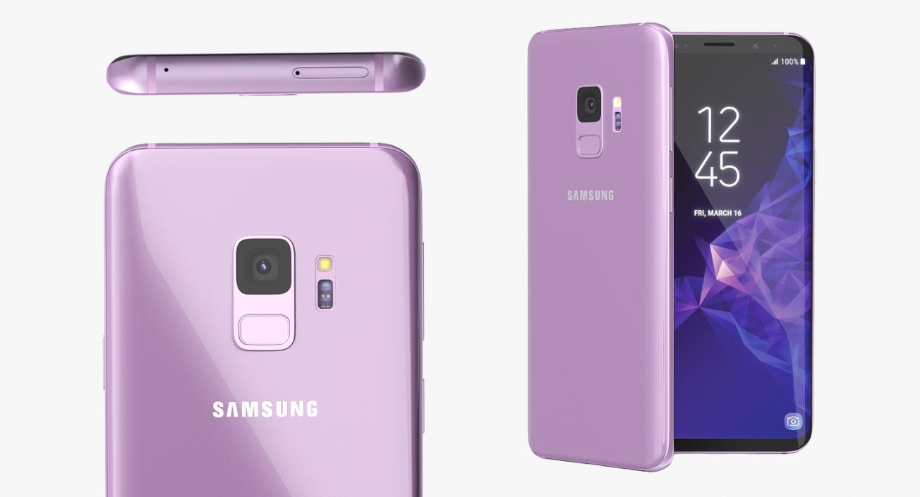 3D model Samsung Galaxy S9 Lilac Purple