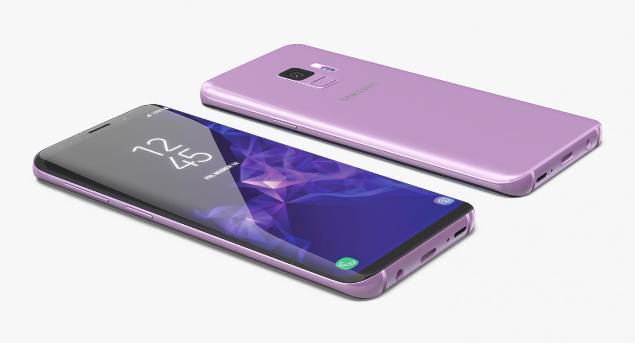 3D model Samsung Galaxy S9 Lilac Purple