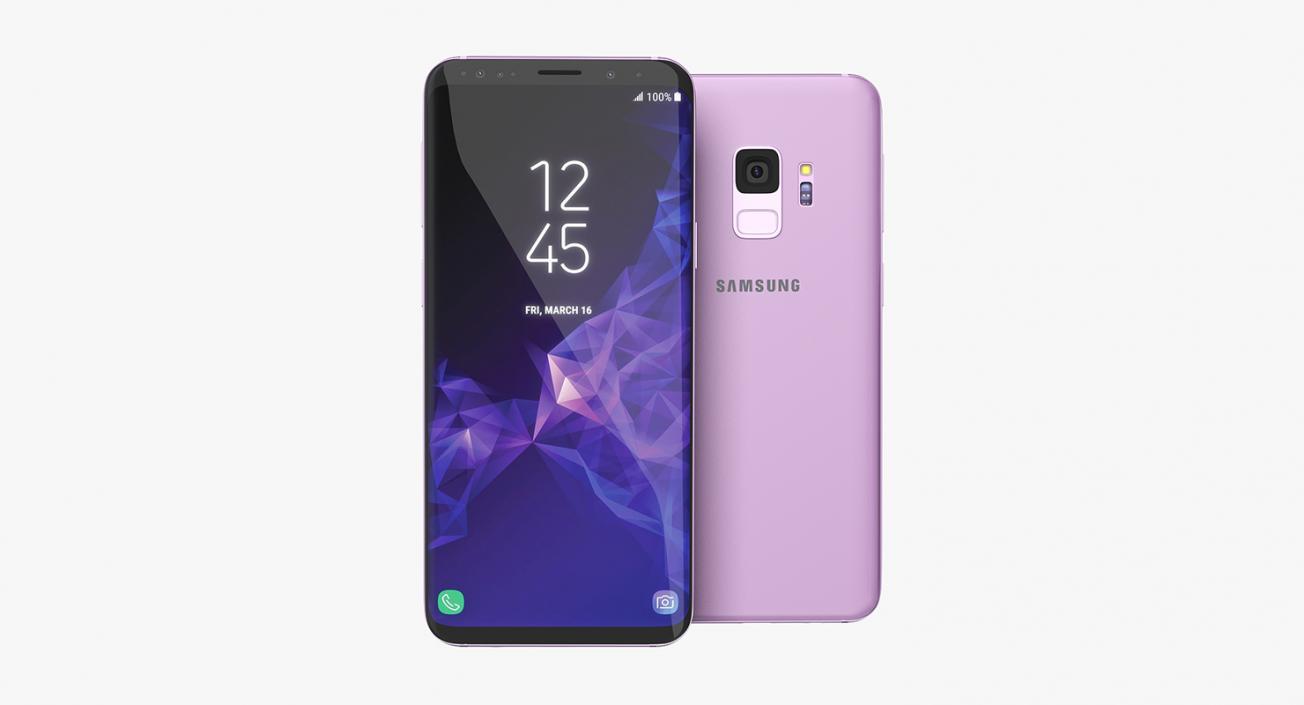 3D model Samsung Galaxy S9 Lilac Purple