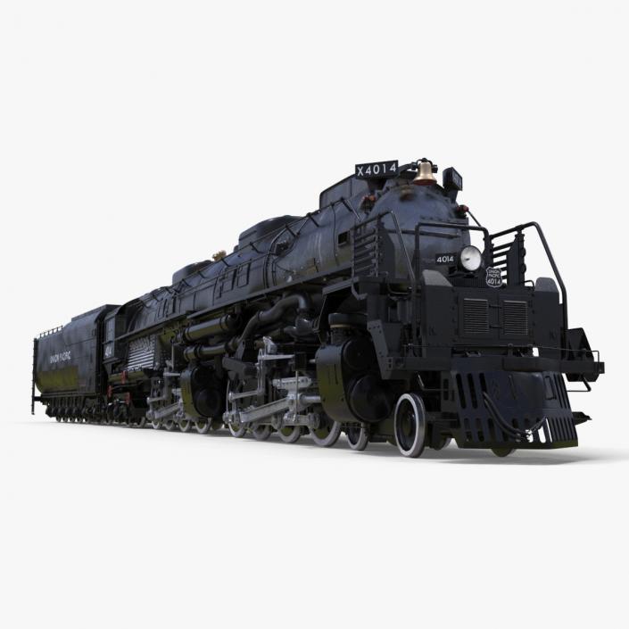 Locomotive Big Boy with Trailed Tender Rigged 2 3D