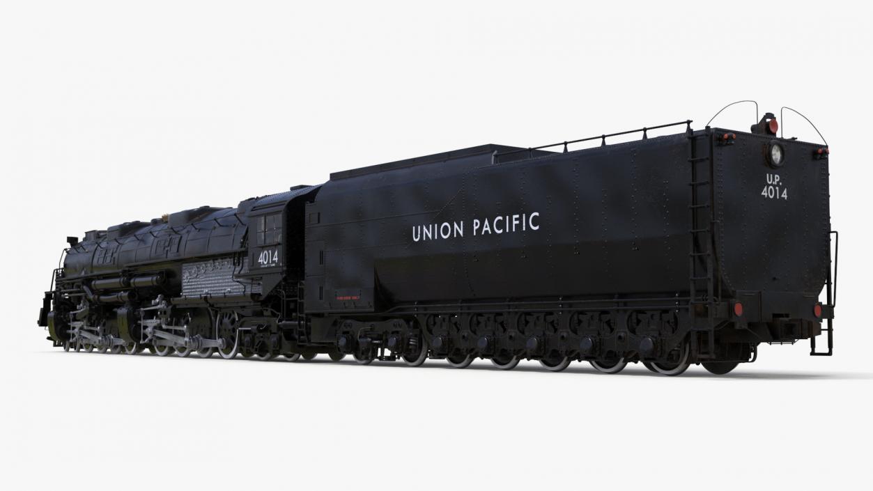 Locomotive Big Boy with Trailed Tender Rigged 2 3D