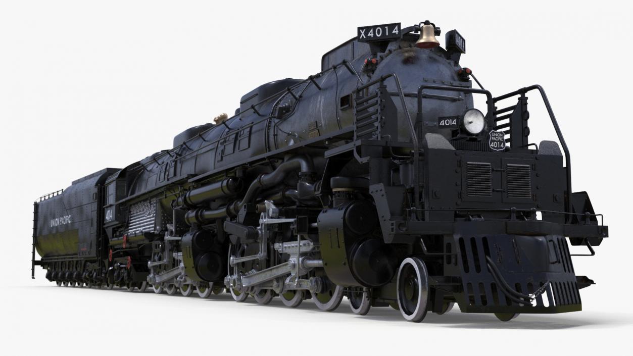 Locomotive Big Boy with Trailed Tender Rigged 2 3D