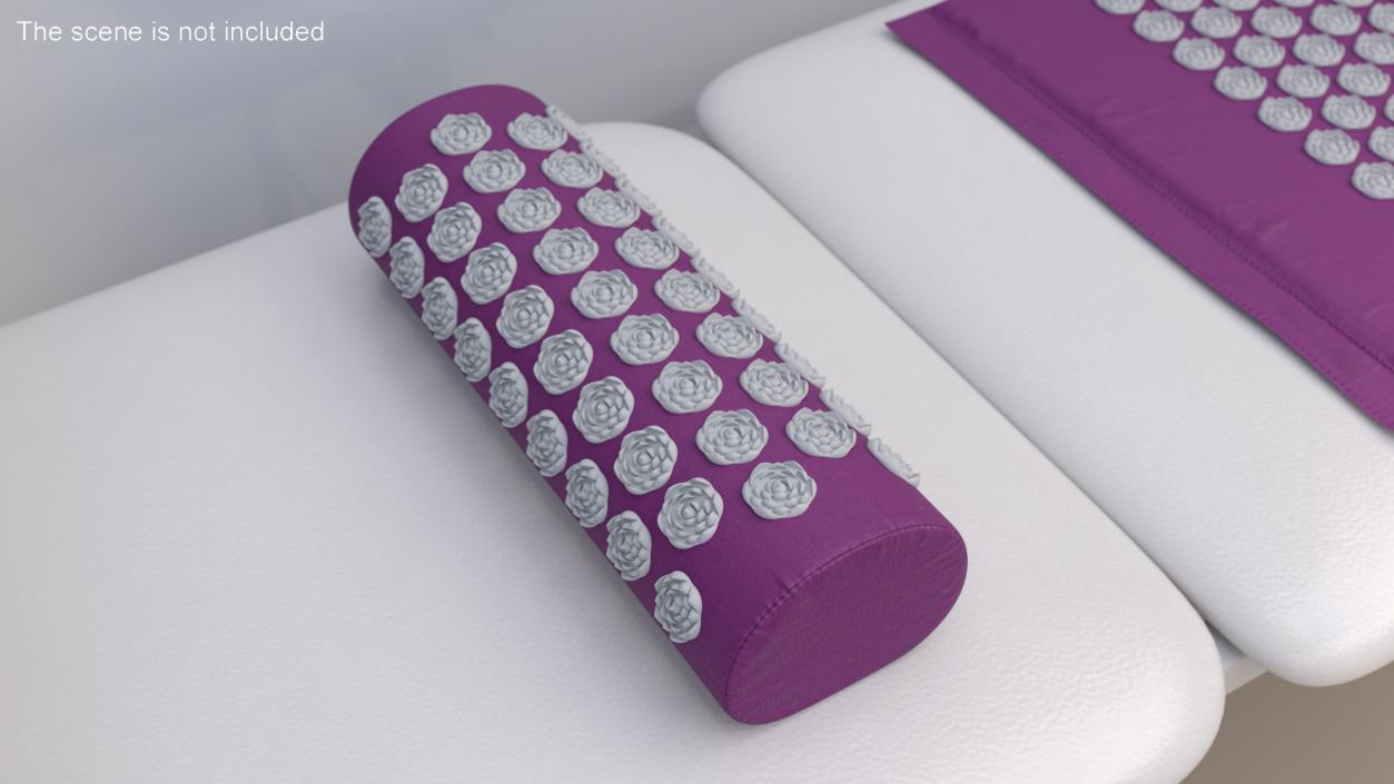 Cylindrical Pillow Acupuncture Purple 2 3D model