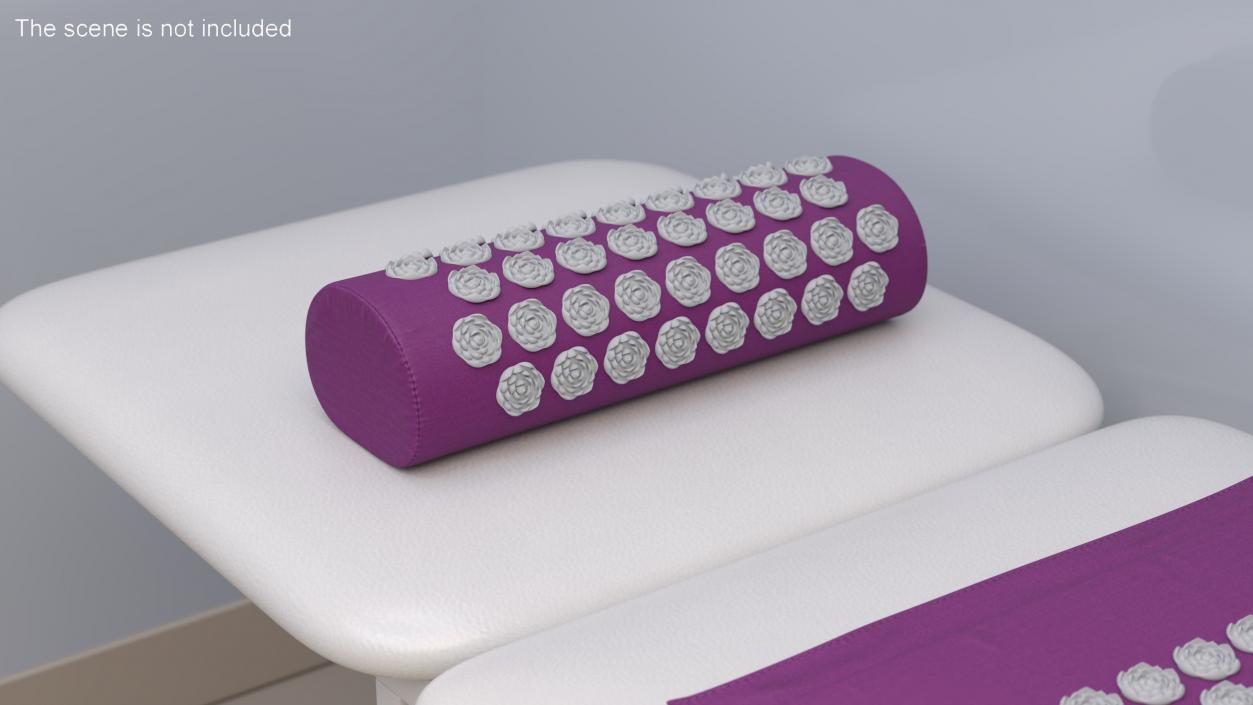 Cylindrical Pillow Acupuncture Purple 2 3D model