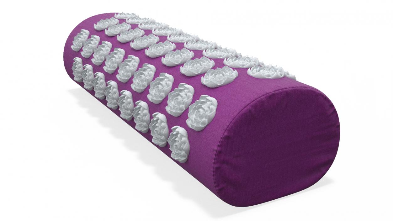 Cylindrical Pillow Acupuncture Purple 2 3D model