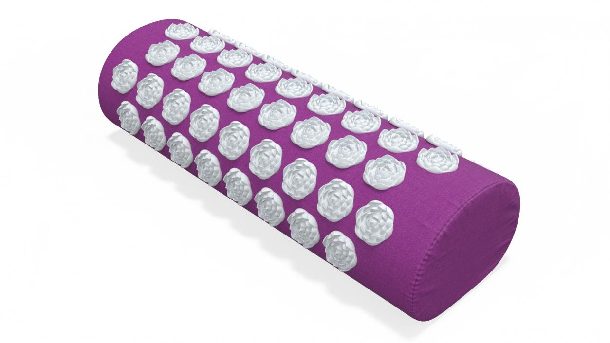 Cylindrical Pillow Acupuncture Purple 2 3D model