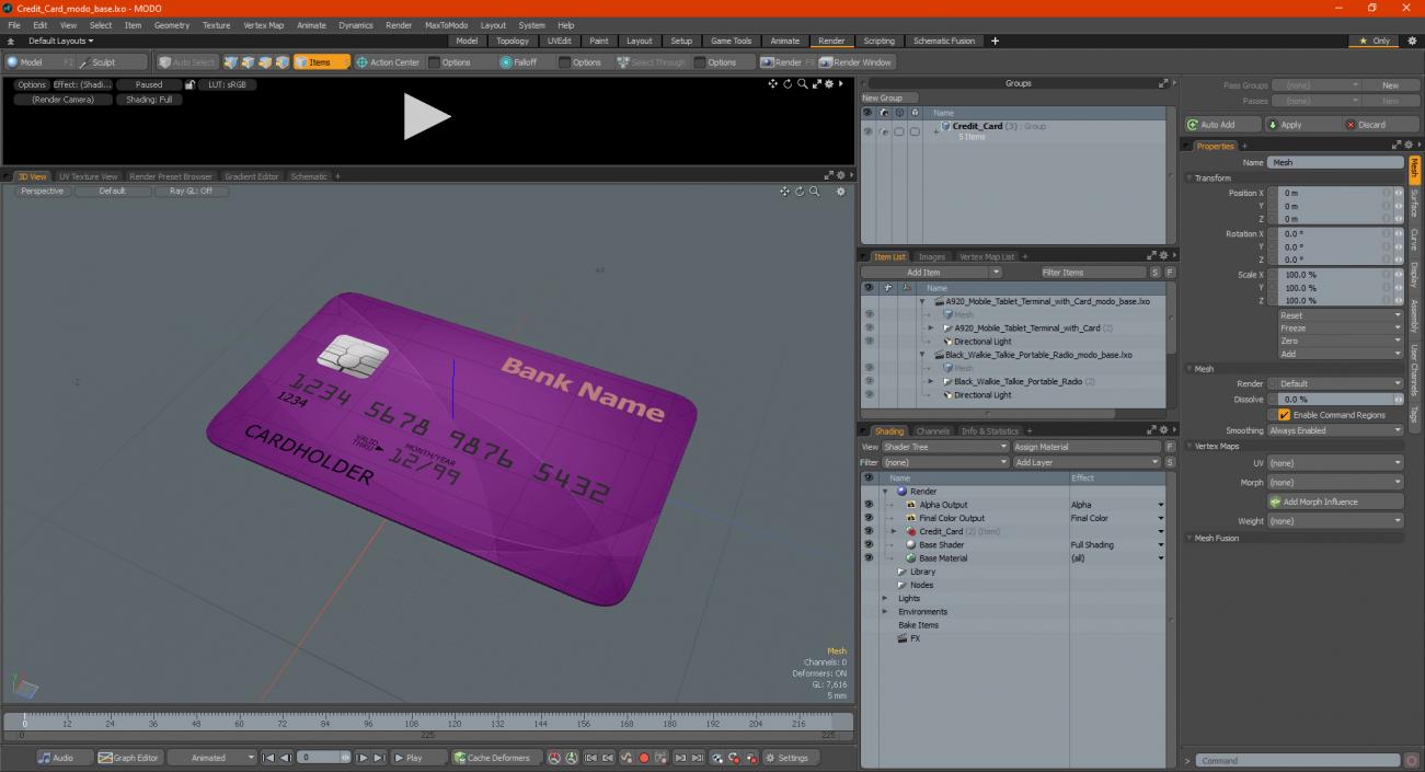 3D Credit Card