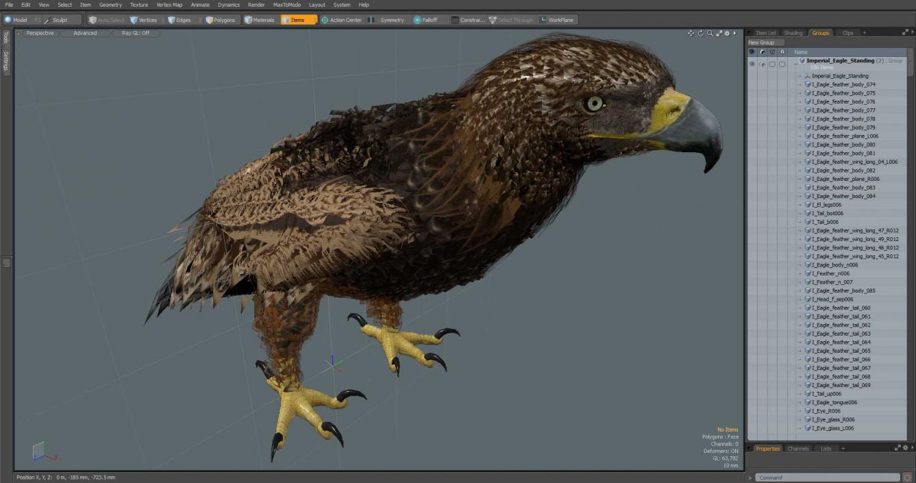 3D Imperial Eagle Standing model