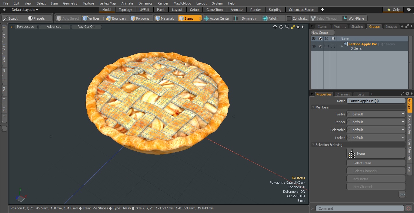 Lattice Apple Pie 3D