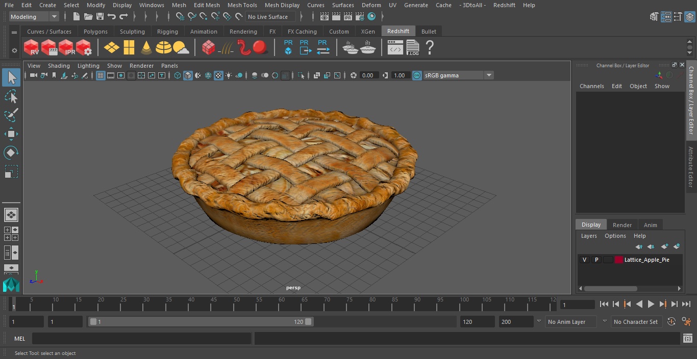 Lattice Apple Pie 3D