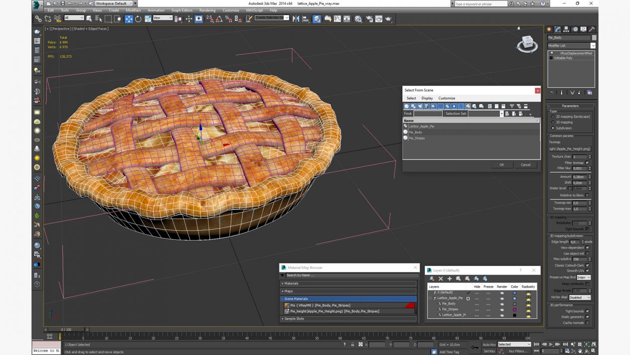 Lattice Apple Pie 3D