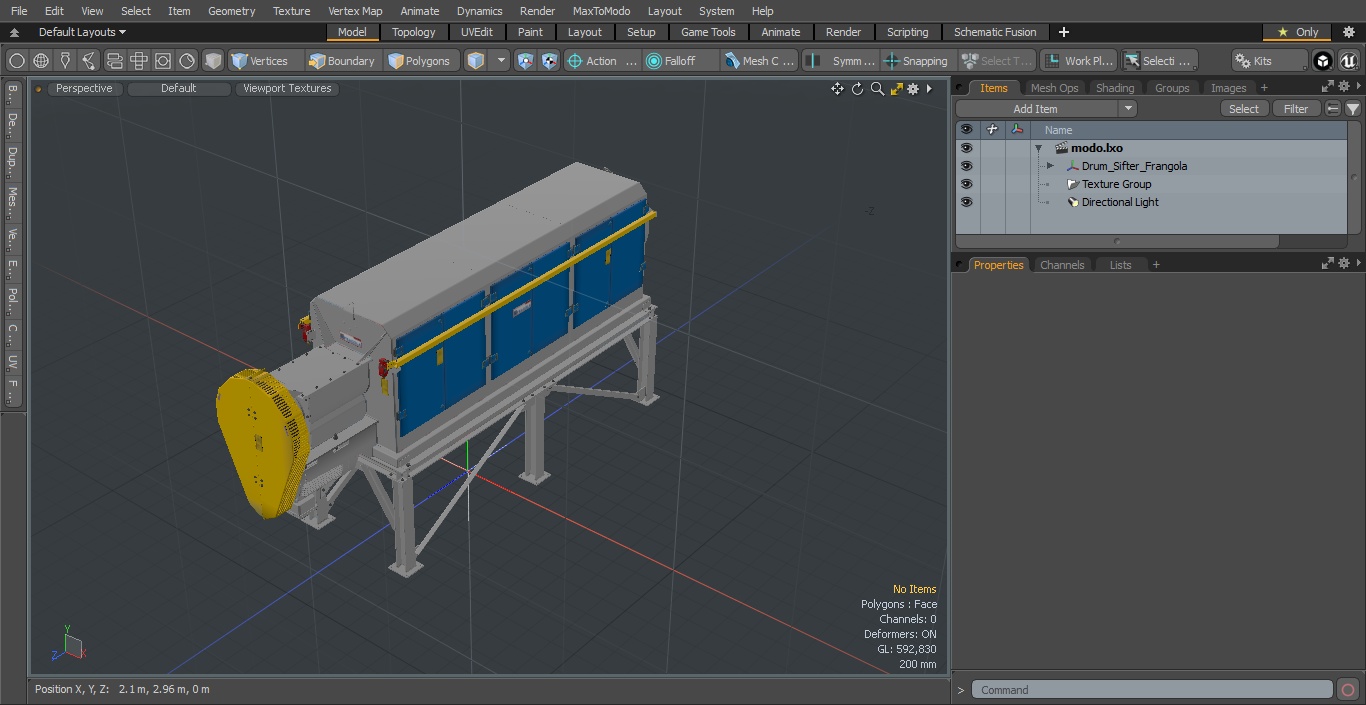 3D model Drum Sifter Frangola