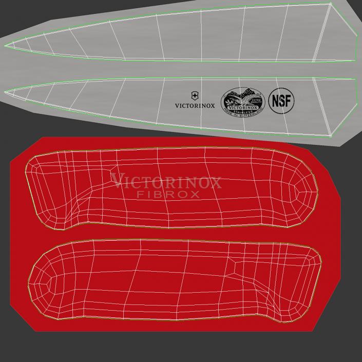 Red Kitchen Chef Pro Knife Victorinox 3D