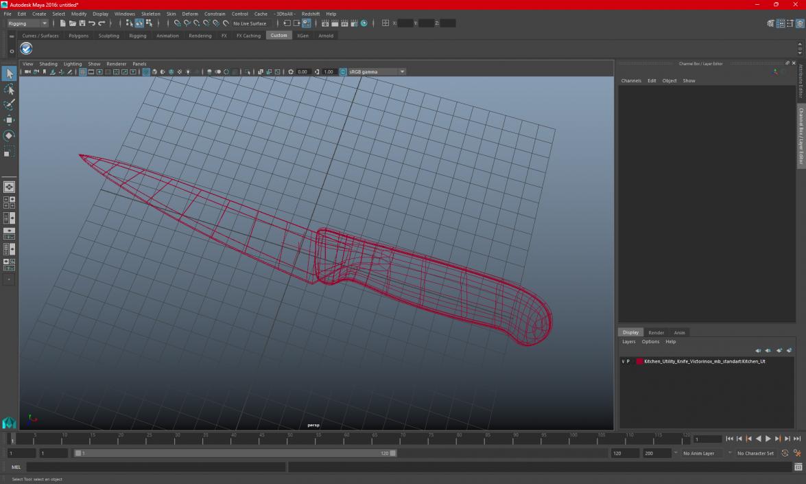 Red Kitchen Chef Pro Knife Victorinox 3D