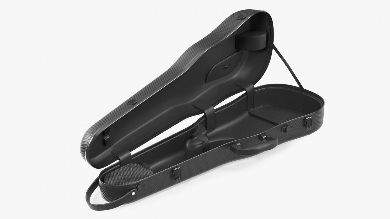 Polycarbonate Violin Case Gewa Pure Black Empty 3D