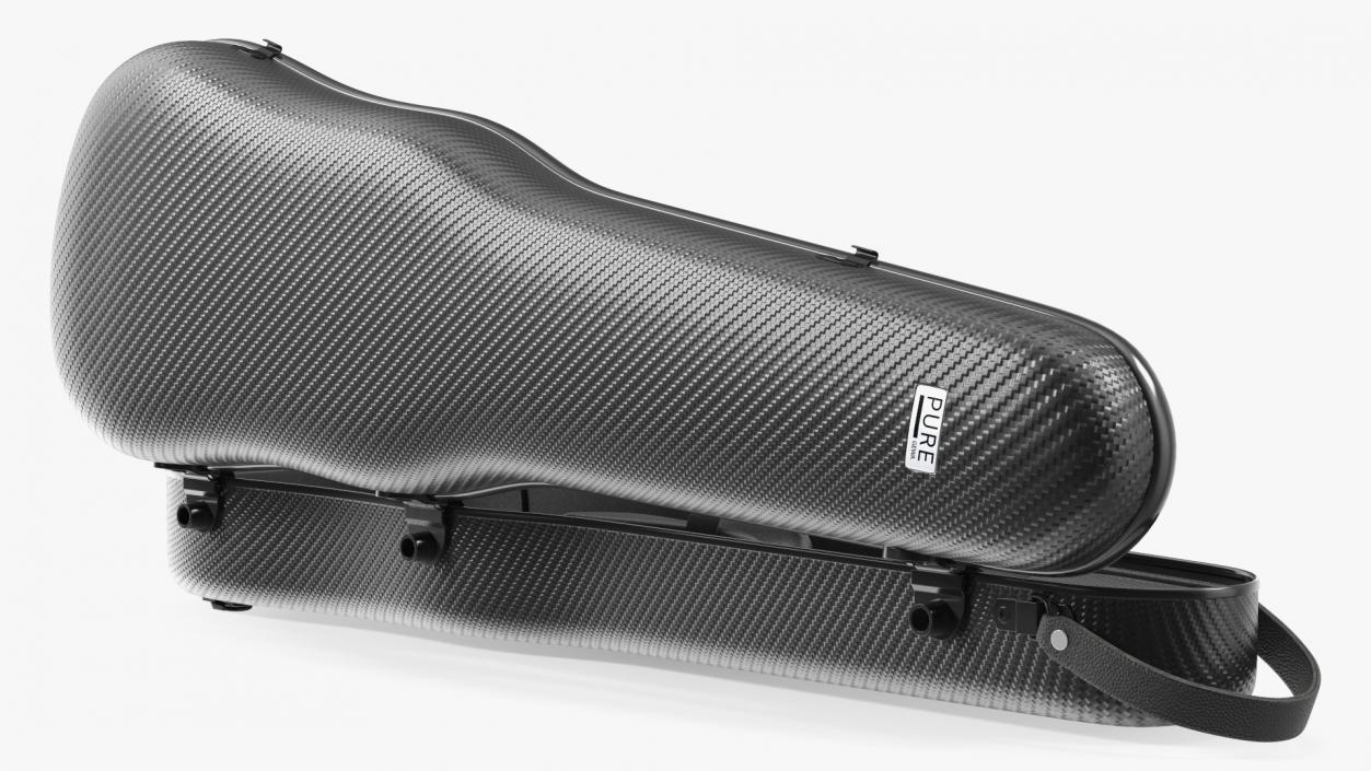 Polycarbonate Violin Case Gewa Pure Black Empty 3D