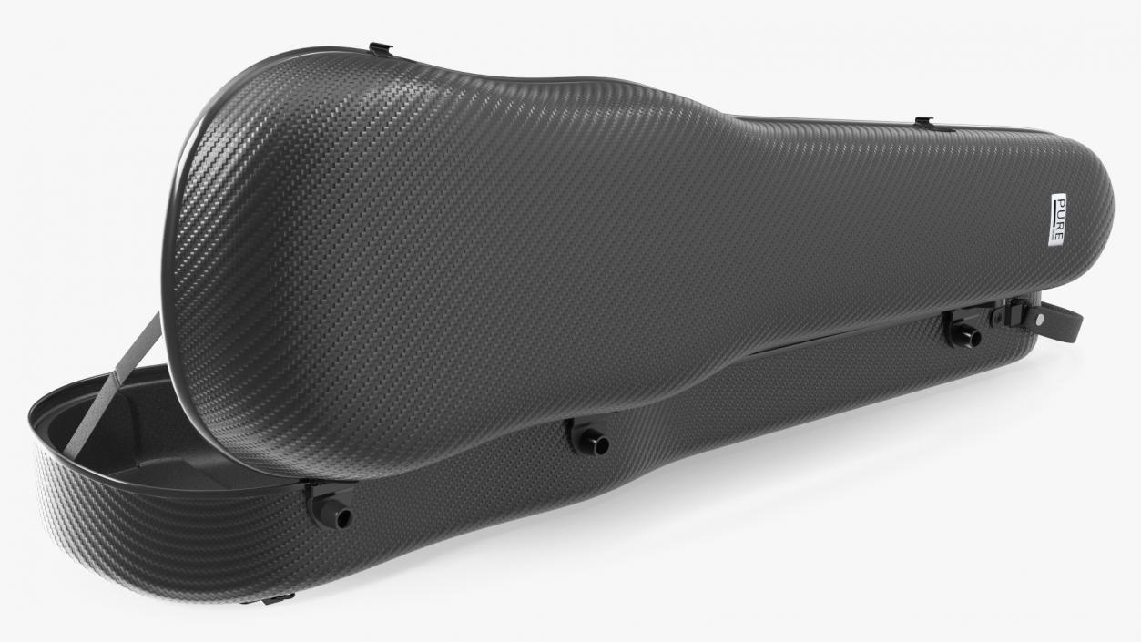 Polycarbonate Violin Case Gewa Pure Black Empty 3D