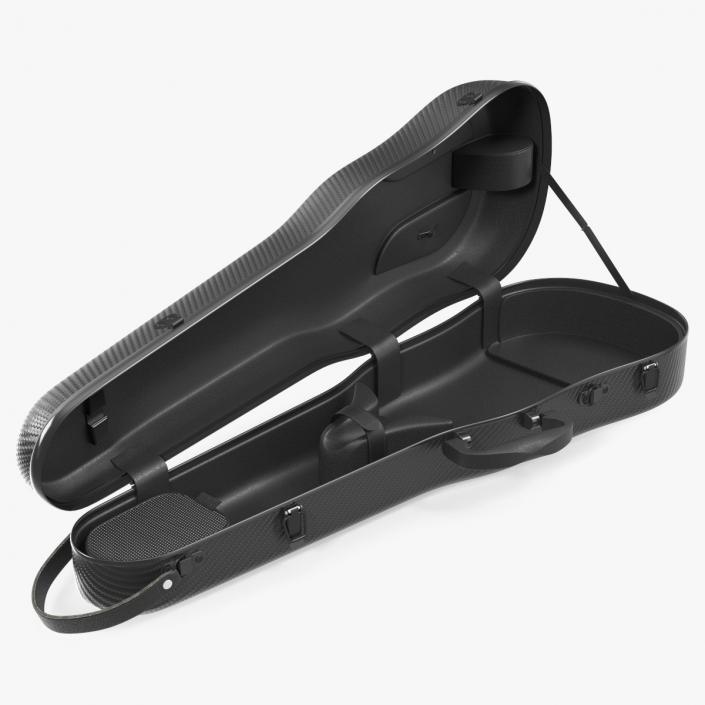 Polycarbonate Violin Case Gewa Pure Black Empty 3D