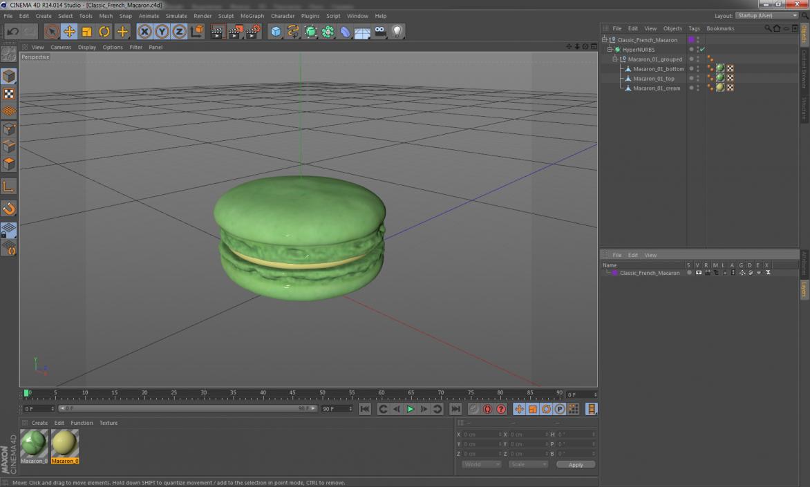 Classic French Macaron 3D