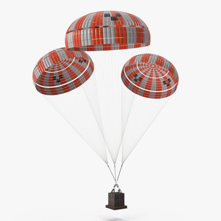 3D model Elevating Parachute System Triple for NASA Cargo 2