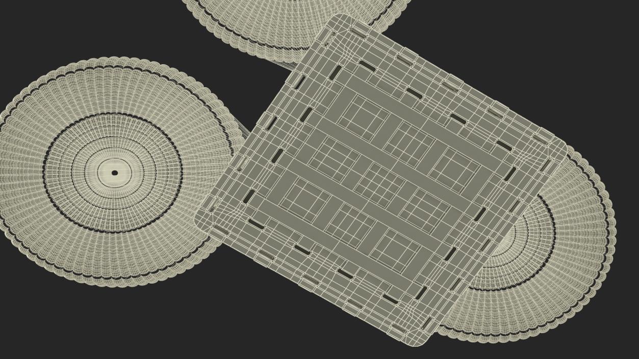 3D model Elevating Parachute System Triple for NASA Cargo 2