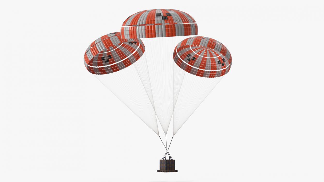 3D model Elevating Parachute System Triple for NASA Cargo 2