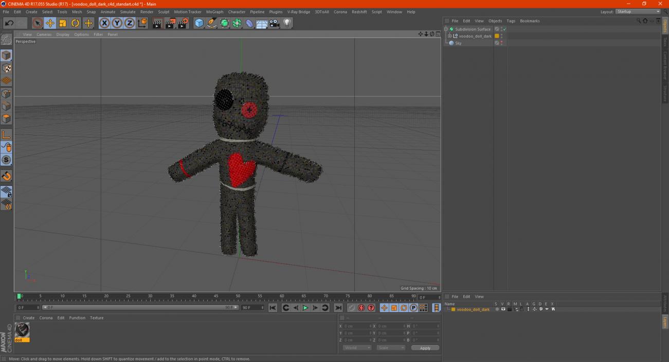 3D Voodoo Doll Dark