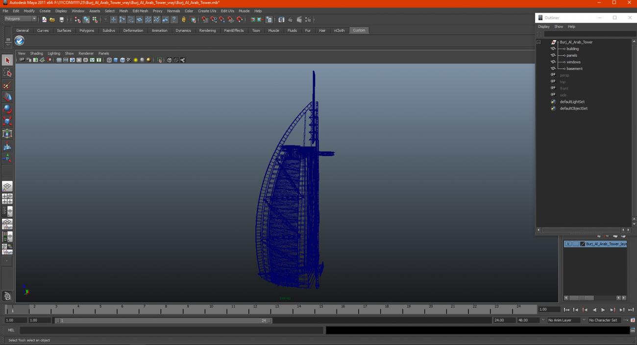 3D Burj Al Arab Tower model