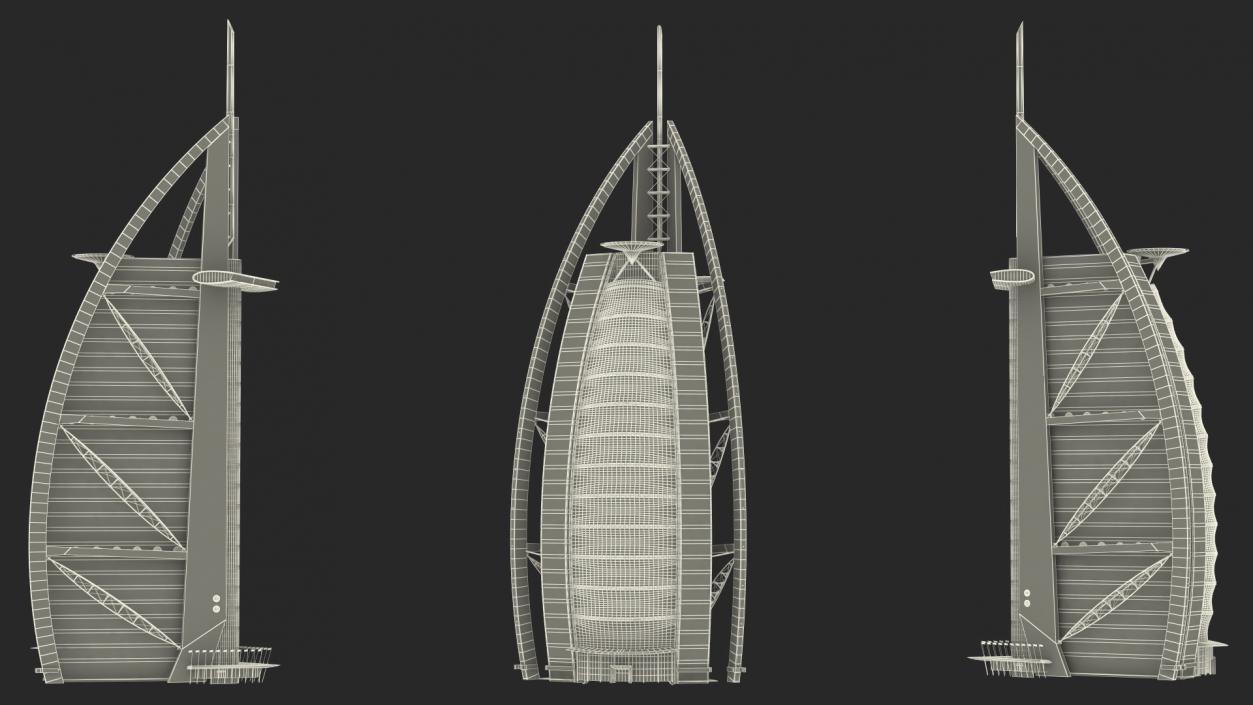 3D Burj Al Arab Tower model