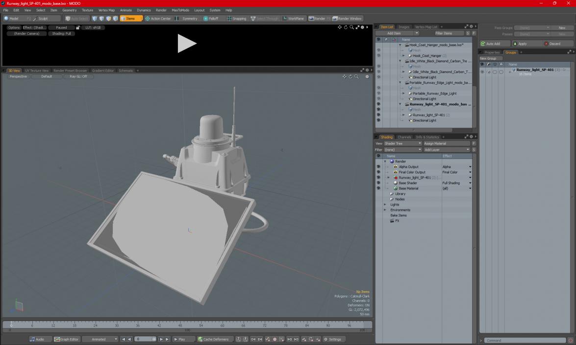 Runway light SP-401 3D model