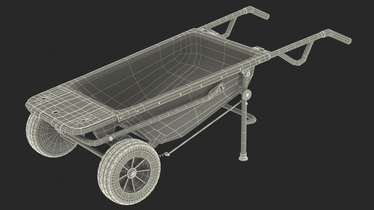 3D model Garden Cart with Cardboard Box