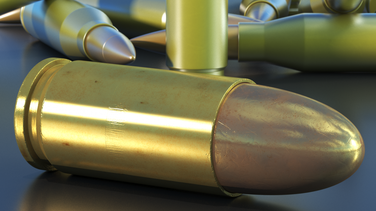 9mm Cartridge for Pistol 3D model