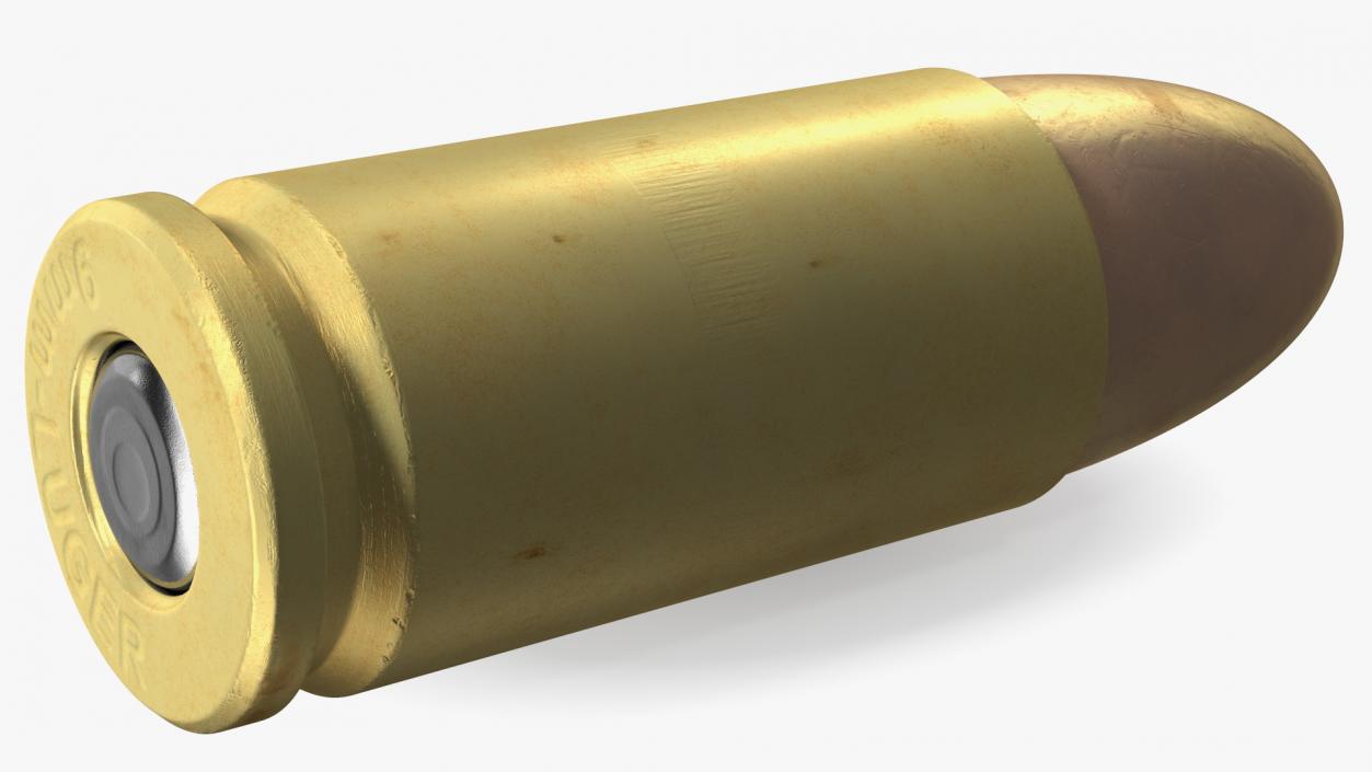 9mm Cartridge for Pistol 3D model