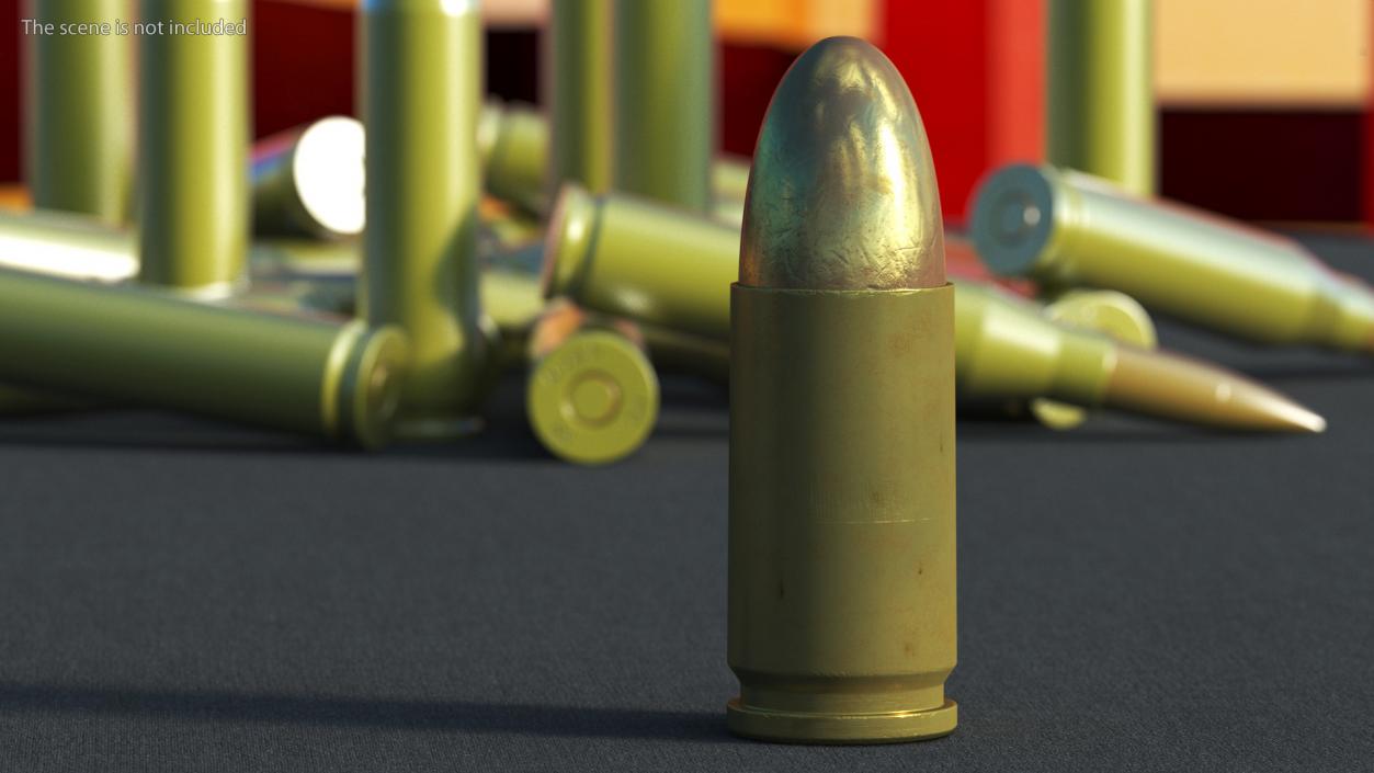 9mm Cartridge for Pistol 3D model