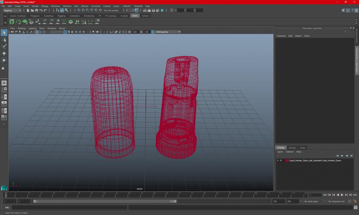 Asthma Inhaler Symbicort Open 3D model