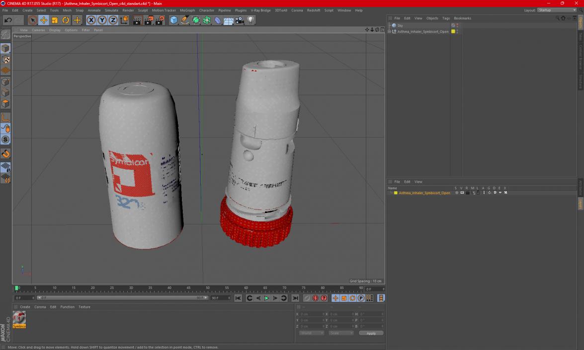 Asthma Inhaler Symbicort Open 3D model