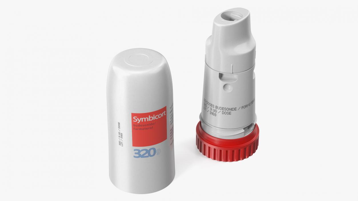 Asthma Inhaler Symbicort Open 3D model