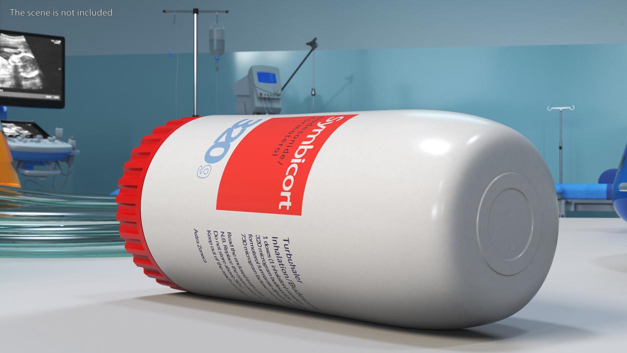 Asthma Inhaler Symbicort Open 3D model